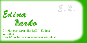 edina marko business card